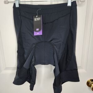 Beroy Black 8" Bike Shorts Mesh Padded Size XL NWT
